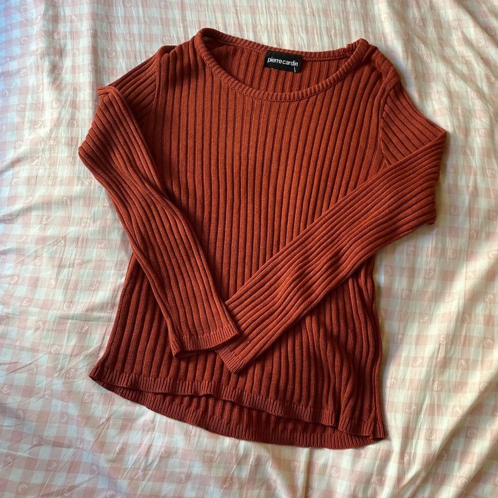 Pierre Cardin cozy Women’s red top M 100% cotton